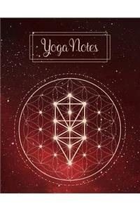 Yoga Teacher Training Composition Notebook/Journal: College Ruled with Red Universe Cover