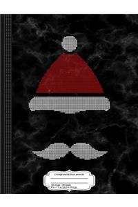 Santa Hat Mustache Ugly Christmas Composition Notebook