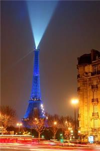 Eiffel Tower Lit Up in Blue Journal