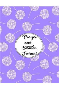 Prayer and Sermon Journal Notebook DOUBLE PAGES Dandelions Pattern 5