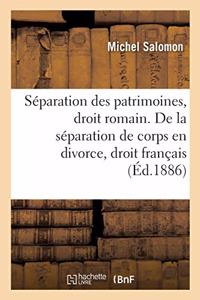 de la Séparation Des Patrimoines, En Droit Romain