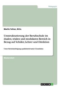 Umstrukturierung der Berufsschule im dualen, trialen und modularen Bereich in Bezug auf Schüler, Lehrer und Direktion