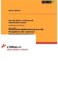 Ausschüttungsbemessung aus der Perspektive der externen Unternehmensrechnung