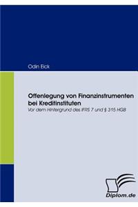 Offenlegung von Finanzinstrumenten bei Kreditinstituten