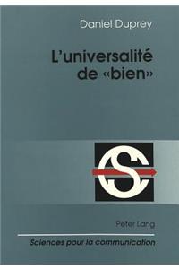 L'Universalité de «Bien»