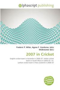 2007 in Cricket