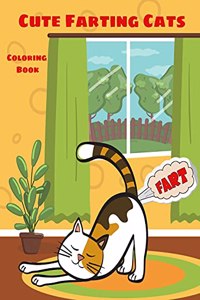 Cute farting cats coloring book