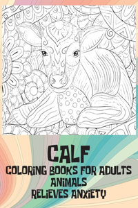 Coloring Books for Adults Relieves Anxiety - Animals - Calf