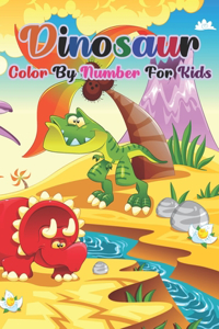 Dinosaur Color By Number For Kids