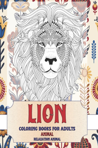 Animal Coloring Books for Adults Relaxation Animal - Lion