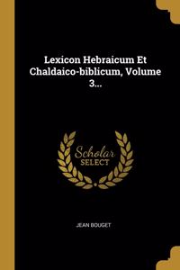 Lexicon Hebraicum Et Chaldaico-biblicum, Volume 3...