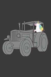 Einhorn fährt Traktor