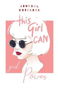 Journal Notebook - This Girl Can - Girl Power