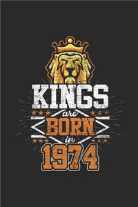 Kings Are Born In 1974: Dotted Bullet Journal (6 X 9 -120 Pages) for Birthday Gift Idea for Women and Men