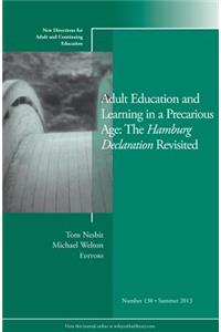 Adult Education and Learning in a Precarious Age: The Hamburg Declaration Revisited