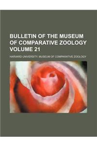 Bulletin of the Museum of Comparative Zoology Volume 21