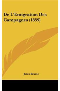 de L'Emigration Des Campagnes (1859)