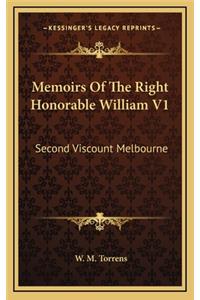 Memoirs of the Right Honorable William V1