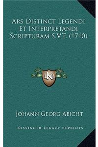 Ars Distinct Legendi Et Interpretandi Scripturam S.V.T. (1710)