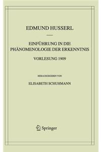 Einführung in die Phänomenologie der Erkenntnis. Vorlesung 1909