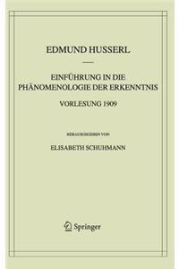 Einführung in Die Phänomenologie Der Erkenntnis. Vorlesung 1909