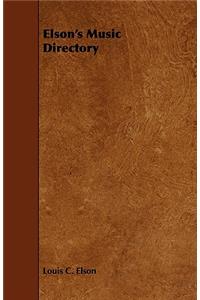 Elson's Music Directory