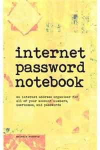 Internet Password Notebook