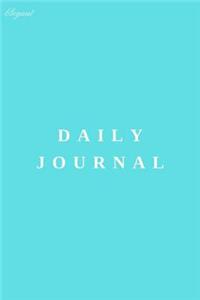 Elegant Daily Journal - Tiffany Blue: (6 X 9) Writing Journal, 90 Lined Pages, Glossy Cover