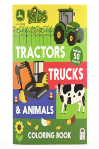 John Deere Kids Tractors, Trucks & Animals Coloring Book with Stickers