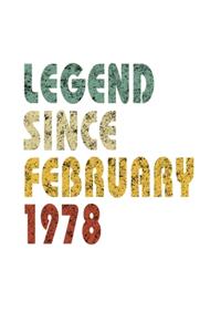 Legend Since February 1978