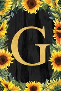 G - Monogrammed Sunflower Journal