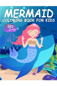 Mermaid Coloring Book for Kids Ages 2-4