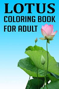 Lotus Coloring Book for adult