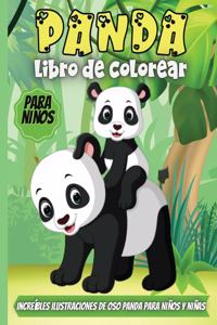 Panda Libro De Colorear Para Niños