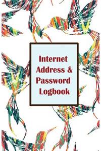 Internet Address & Password Logbook: Birds On White Cover Extra Size (5.5 x 8.5) inches, 110 pages