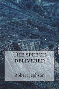 The speech delivered