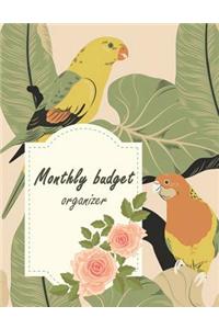 Monthly budget organizer