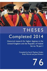 Theses Completed 2014