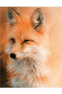 Wild Red Fox Journal Notebook, Dotted Grid Journal Paper