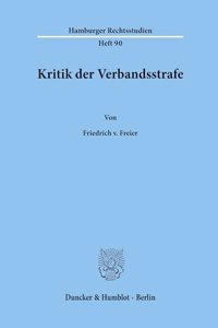 Kritik Der Verbandsstrafe