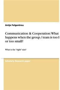 Communication & Cooperation