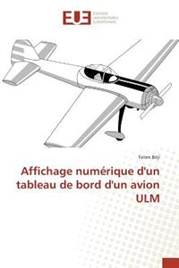 Affichage numérique d'un tableau de bord d'un avion ULM