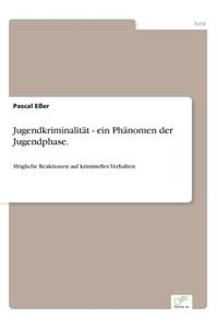Jugendkriminalität - ein Phänomen der Jugendphase.