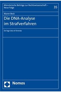 Die Dna-Analyse Im Strafverfahren