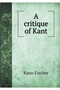 A Critique of Kant