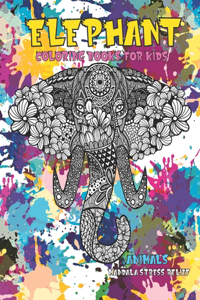 Animals Coloring Books for Kids - Mandala Stress Relief - Elephant