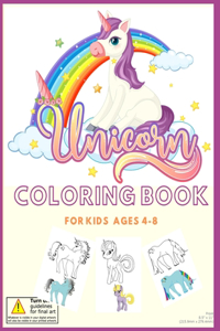 Unicorn Coloring Book for Kids Ages 4-8