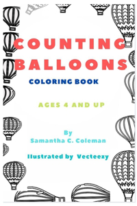 Counting Balloons Coloring Book