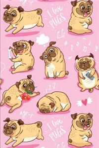 Mops Notizbuch Liniert