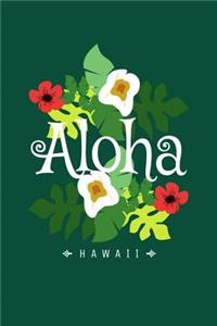 Aloha Journal Hawaii Beach Cute Flower Notebook